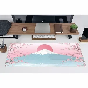 Sakura Anime Cartoon Gaming Mouse Pad Light Blue XL