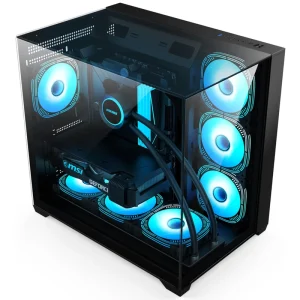 Sea View Fishtank Design ATX Gaming PC Case with RGB