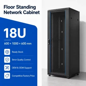 Server Rack 18U Metal Assemble Network Cabinets Server Rack Cabinet for Data Center Server Rack