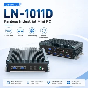 Silent Compact Business Mini PC LAN USB COM HDMI VGA Storage Windows Linux