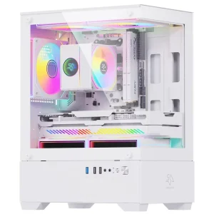 Silent Series Vertical Gaming Computer Case Steel Construction Noise-Reducing Material Vibration-Dampening Design Window