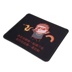Small Gaming Desk Mat and Mouse Pad with Non-Slip Rubber Base and Cartoon Custom Design