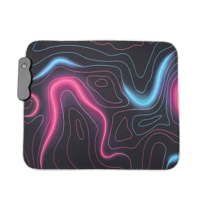 Small Hard RGB LED Gaming Mouse Pad with 10 Color Effects Non Slip Rubber Smart Control Button Customizable Design in Stock