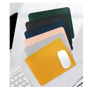 Small PU Mouse Pad Non Slip Gaming Desktop Leather Mouse Pad Waterproof Anti Scratch Easy to Clean Mat