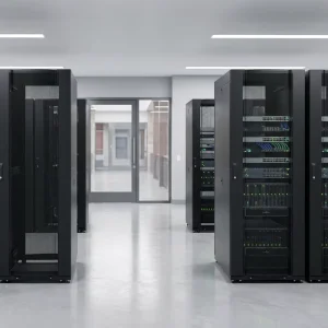 Smart Ready 19 Inch Server Cabinet with Adjustable Rail and U Marking LNH Series High Rigidity Server Rack Enclosure