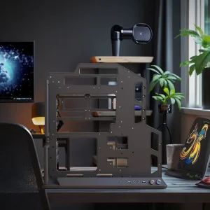 Socooler Professional Esports Competitions SOC AP Aluminum Alloy Dual Cooling PC Gamer Open Case Side Panel Window RTX Tower