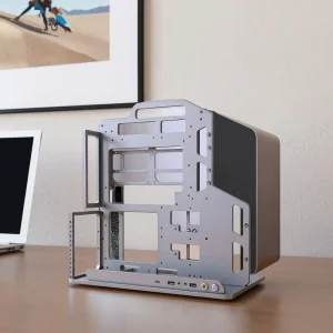 Socooler Rendering Designer SOC AP 360 Aluminum PC Gamer Case Open Chassis ATX Mid Tower Side Panel Window Black Dual Cooling