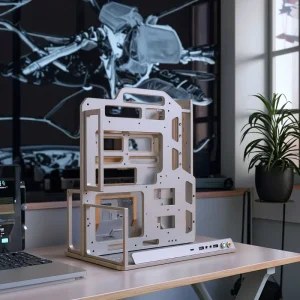 Socooler SOC A 360 Aluminum Alloy Mid Tower Gaming Computer Case with Side Panel Window Supports ATX Dual Cooling Black Silver