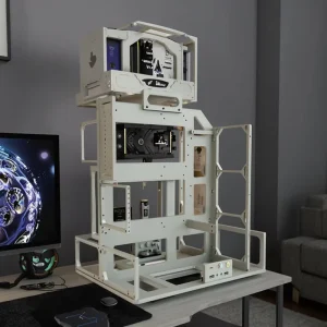Socooler SOC F 360 Aluminum Alloy Mid Tower Gaming Case with Side Panel Window Dual Cooling for ATX Motherboards Video Editors