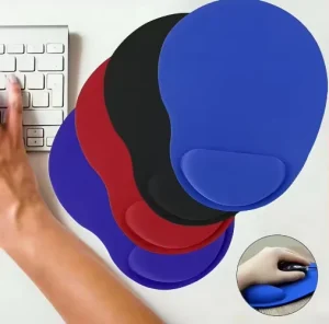 Solid Color Non Slip Comfortable Mouse Pad Lightweight Proof Fabric Rubber for Gaming