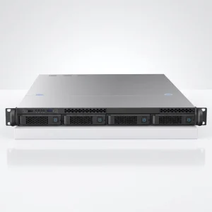 Space Saving 1U 19 Inch Server Case with 4 Drive Bays for Edge Computing Applications