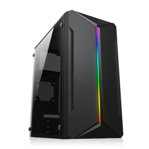 Space Saving Mini Tower Case Supports M ATX Mini ITX Motherboards with ATX PSU Compatibility 270mm GPU Length Dual Storage Bays