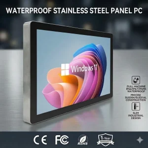 Stainless Steel High Performance High Brightness sunlight Readable All in One PC Outdoor 1000nits Industrial Touch Panel Pc