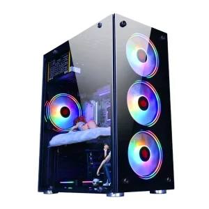 Steel Mid Tower ATX Gaming PC Case with Side Panel Window