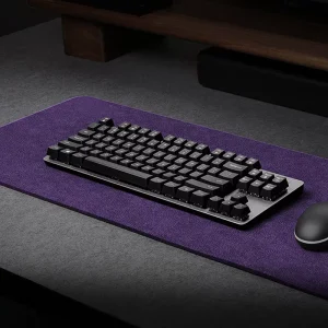 Stock Leather Purple Color Waterproof Large Size Portable Gaming Mouse Pad for Alcantara