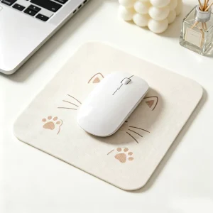 Streamlined Mousepad Non Slip Custom PVC Mousepad Desk Mat for Virtual Office
