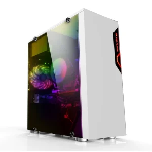 Stylish Cast Iron Integrated ATX Full Side Transparent Gaming Desktop Computer Host Box Atx Computer case Stock Product