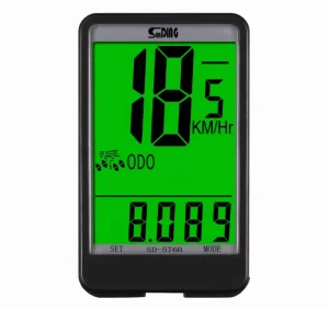 Sunding Big Screen Economical Wired Bike Computer Waterproof LCD Back Light Cycling Odometer Indoor Outdoor Exercise