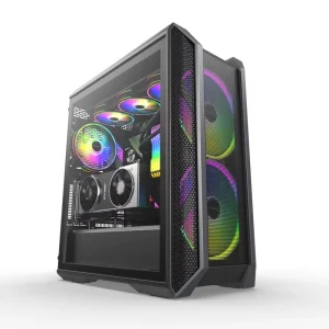 Super ATX Full Tower Aluminum Alloy PC Gamer Case with 360 Water Cooling Dual Panels Side Window