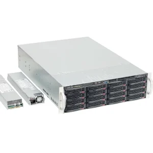 SuperMicro 3U 16 Bay HDD Hot Swappable Rack Server Chassis SATA3.0 Backplane Come with Platinum 800W Redundant 1+1 PSU and Rail