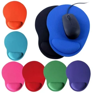 Supplier Gaming Mouse Pad Wrist Rest Rubber+Fabric Material Oval Shape Non slip Option OEM ODM Brand Stock Office Use