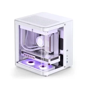 TK-1 MicroATX Computer Case with Dual Curved Panoramic Glass, 240mm Radiator and Mini Fan Support