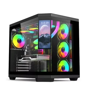 Tempered Glass Gaming Computer Case Aquarium Wholesales Custom Computer Pc Case Atx with Screen From China