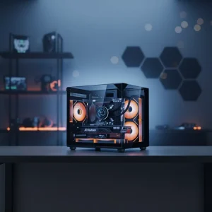 Tempered Glass Gaming PC Case ITX MATX 330mm GPU 240mm Radiator Top I/O USB3.0 USB2.0