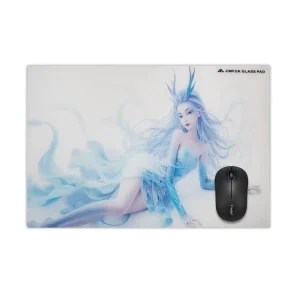 Tempered Glass Mouse Pad 1 4mm Polished 2.5D Edge Anti Fingerprint Anime UV Print E sports Gaming Mouse Mat
