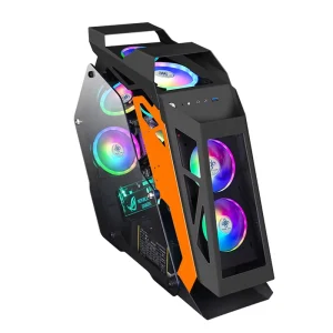 Tempered Glass RGB Mid-Tower Desktop PC Case