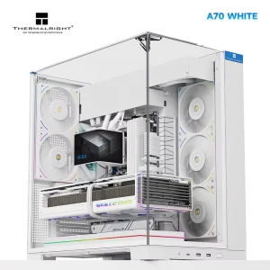 Thermalright A70WHITE ATX Full Tower Chassis Three sided Panoramic Side Seaview Gaming Transparent Plastic Computer in Stock