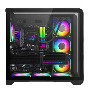 Top-Plus ATX Mid Tower Gaming Computer Case with Sea View Design and 7 PCIe Slots