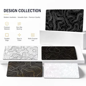 Topographic Contour Extended Desk Mat Gaming Mouse Pad High Definition Sublimation Custom Logo Bulk XL XXL