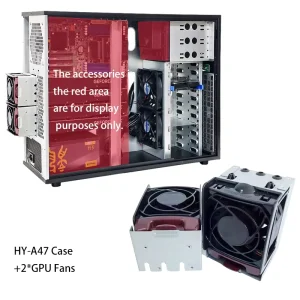 Tower GPU Workstation Computer Case for 4 GPUs, Supports 4090