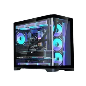 Transparent Ocean View ATX Mid Tower Plastic Gaming Computer Case for Internet Cafe