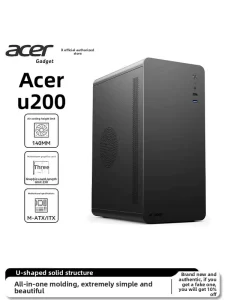 U200 Full Tower MicroATX Steel Portable Small Computer Case for Office or Home