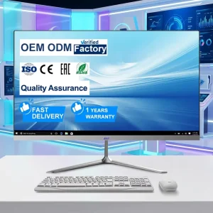 UPS AIO Brand 24″ All in One PC Desktop Computer Core i7 4790 8GB 256GB SSD Monoblock Computer with UPS Battery