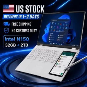 US in STOCK Laptops Brand New 15.6 Inch Intel N150 32G + 2TB Double Monitor Student Professional Touch Dual Screen Laptop