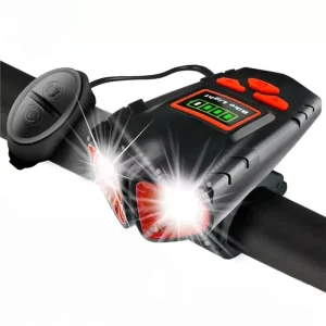 USB Rechargeable Wireless Bike Computer, Horn, and Headlight