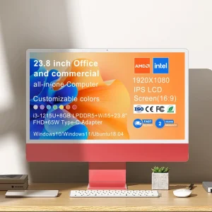 Ultra thin All in One PC Intel Core I3 1215U 12th Gen 8GB 16GB DDR5 RAM WIFI5 for IPS LCD Display 5MP Camera Business Use