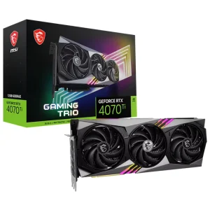 Used MSI GeForce RTX 4070Ti GAMING TRIO 12G Graphics Card with 12GB GDDR6X 192 Bit Memory Support OverClock