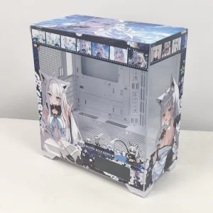 VK03 Shirakami Fubuki Full Tower Vertical Aluminum Alloy ATX Desktop Gaming Computer Case with Side Panel Window