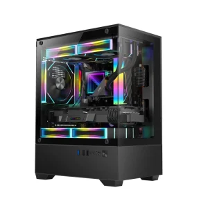 Venus Micro-ATX Gaming Computer Case with 4 PCIe Slots, 0.4mm SPCC, and Mid Tower Design