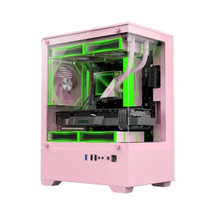 Venus Micro-ATX PC Case High Airflow Clear Transparent Desktop Gaming Computer Cabinet Mid Tower