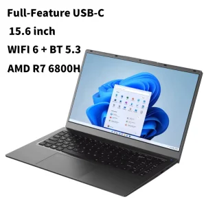 Verified Suppliers Original NUC 15.6 Inch IPS DDR5 64GB 2TB Notebook WIFI 6 BT 5.3 AMD R7 6800H windows 11 RJ45 Laptop