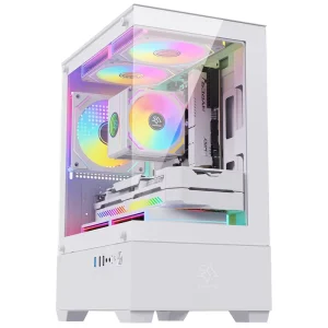 Vertical Compact Steel Micro ATX Computer Case for HTPC and Living Room