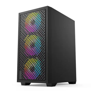 Vertical Micro ATX Gaming PC Case Tempered Glass Side Panel Desktop Computer Chassis Support 240mm Liquid Cooling
