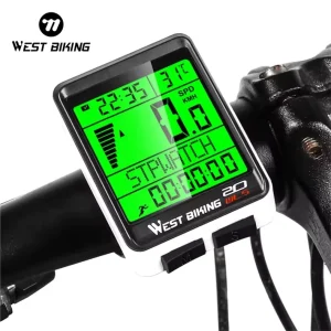 WEST BIKING 2.1 Inch 5 Languages Cycling Bike Computer Wireless Waterproof Wireless Exercise Bicycle Bike Computer