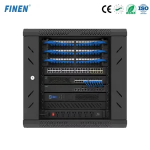 Wall-Mounted 19-Inch SPCC Server Rack Network Cabinet with Removable Side Panels
