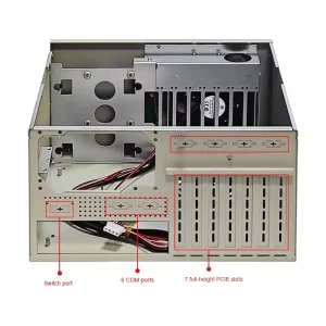 Wall-Mounted 7-Slot Multi-Serial Port MicroATX Industrial Control Automation CNC Vision Computer Case